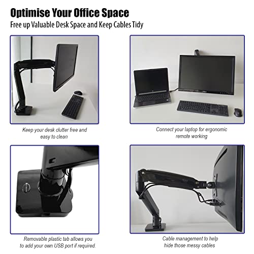 Braccio Per Monitor Da Scrivania - Regolabile Per Schermi 13-49 Pollici - VESA 75/100 - Carico 3-20kg - Foto 10