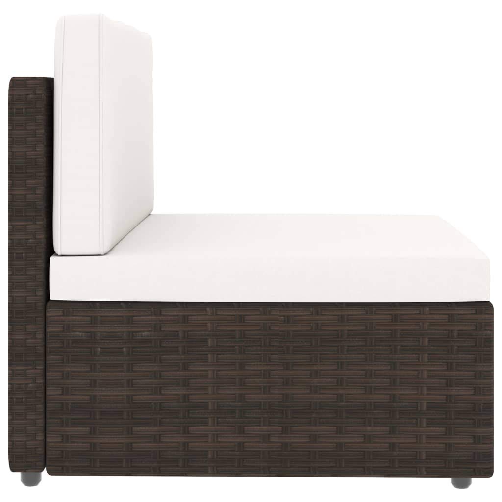 Set lounge da 2 pezzi, in polyrattan, marrone