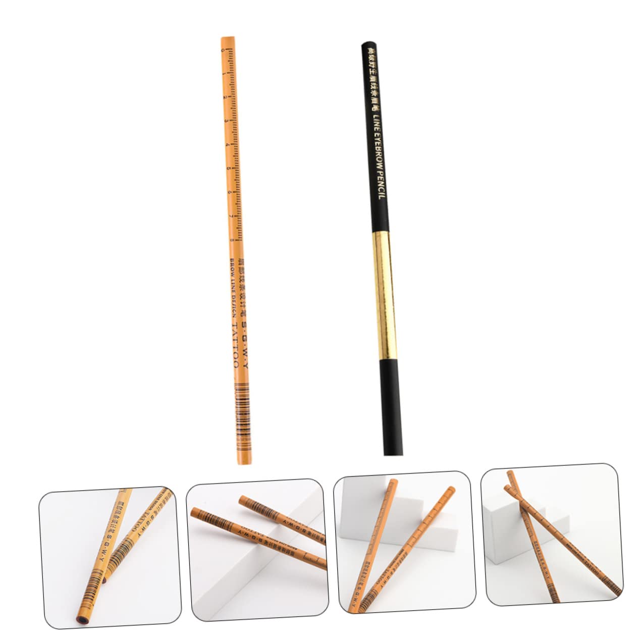 FRCOLOR 6 piezas lápiz de cejas marrón delineador de ojos lápices de maquillaje lápices para dibujar cejas sombra de ojos marrones de maquillaje de mujer portátil línea de
