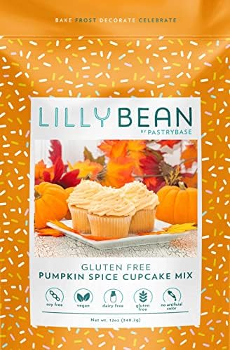 LillyBean Gluten Free Pumpkin Spice Cupcake Mix - Soy Free, Vegan, Dairy Free, Gluten Free - 12 ounces