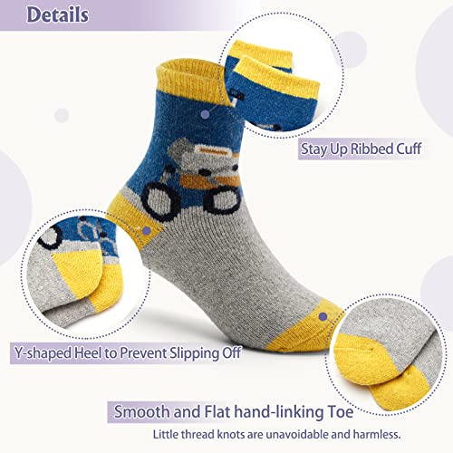 Boys Wool Socks Kids Thick Winter Warm Socks Thermal Crew Socks for Boys Space 6 Pack2
