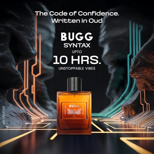 Image of BUGG Syntax Perfume for Men | 100 ml | Long Lasting EDP Perfume | Rosy,Woody Oudh & Amber Scent | Ideal Gift For Men | Fragrance Spray | Eau De Parfum