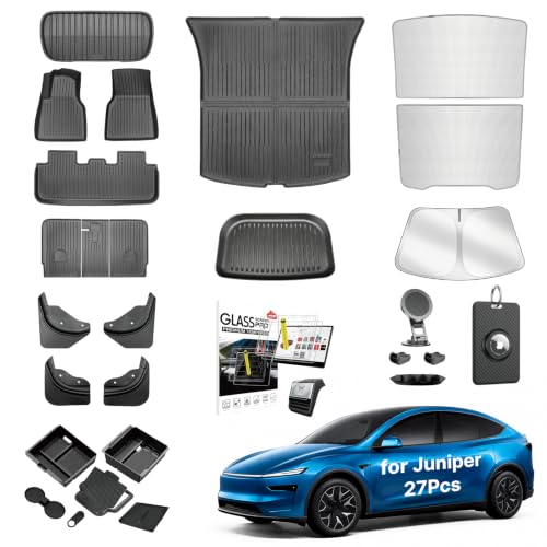 IXTRA 27Pcs Accessories Kit for Tesla Model Y Juniper 2025-2026 Floor Mats