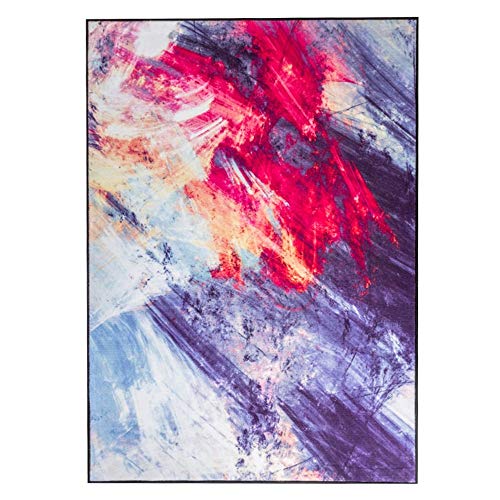 Tapis de salon moderne pour table basse de famille et canapé
