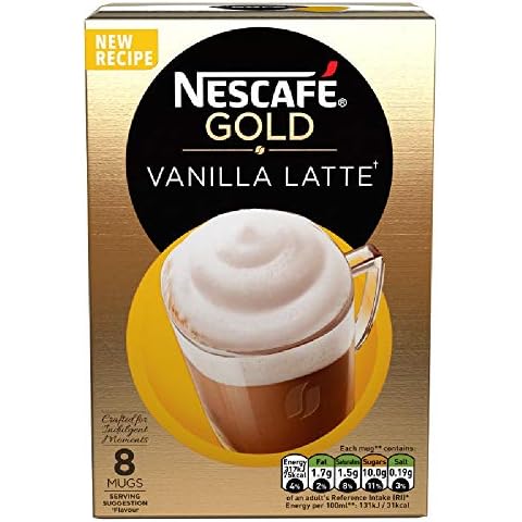 Nescafe Gold Vanilla Latte Instant Coffee Sachets (Pack of 6, Total 48 Sachets) Cover