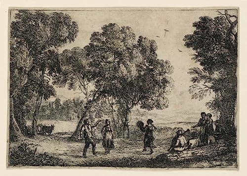 Affiche Toile la Danse Country Claude Lorrain 60x90cm reproduction d'art mural salon