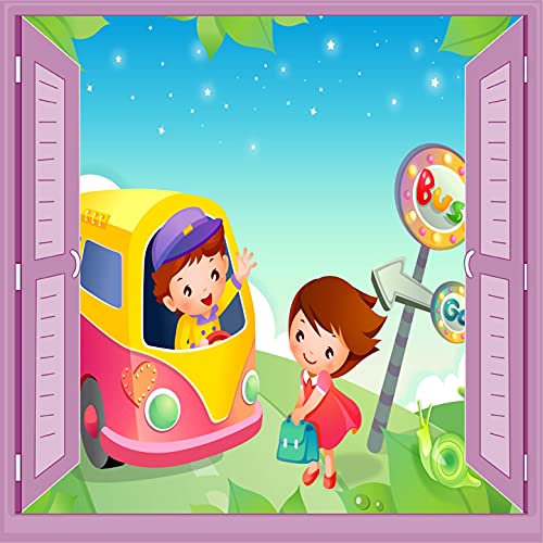 Pencere Temalı Çocuk ve Bebek Odası Poster Duvar Kağıdı Servisi