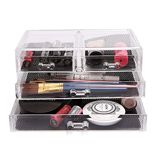 Caixa Acrílico Organizador Maquiagem Bijuteria com 4 Gavetas