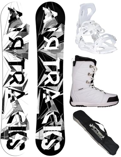 Airtracks Damen Snowboard-Set Freestyle Freeride BWF Lady Camber 150 + Snowboard Bindung Master W + Snowboardboots Star W 39 + Sb Bag