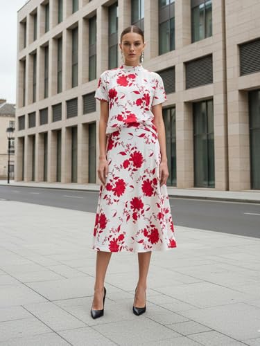 Image of PURVAJA Women's Regular Midi Printed Co-Ords