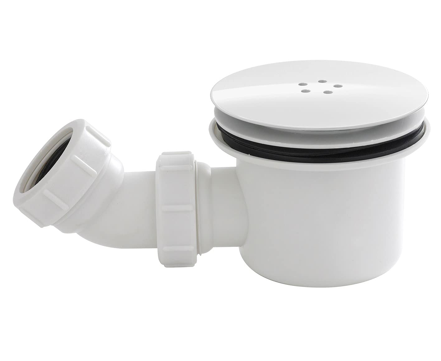 Nuie Matt White Fast Flow Shower Waste | | Brass | 90Mm