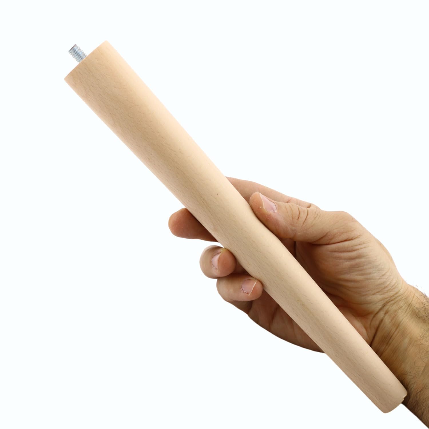Badem10 Ahşap Ayak Sehpa Masa Baza Çekyat Puf Tabure Ünite Koltuk Ayağı Mobilya Ayakları M8 Civatalı 30 cm