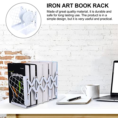 Cabilock 1 Pc Extremidades De Livros Ajustáveis ​​Suportes De Livros De Ferro Para Prateleiras Antid