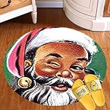 Modern Flannel Microfiber Non-Slip Machine Washable Round Area Rug Living Room Bedroom Study Soft Ca