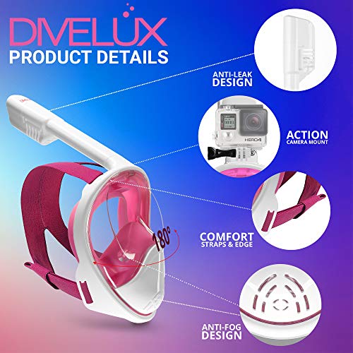 image for DIVELUX Full Face Snorkel Mask - Anti Fog & Anti Leak Technology | Sea