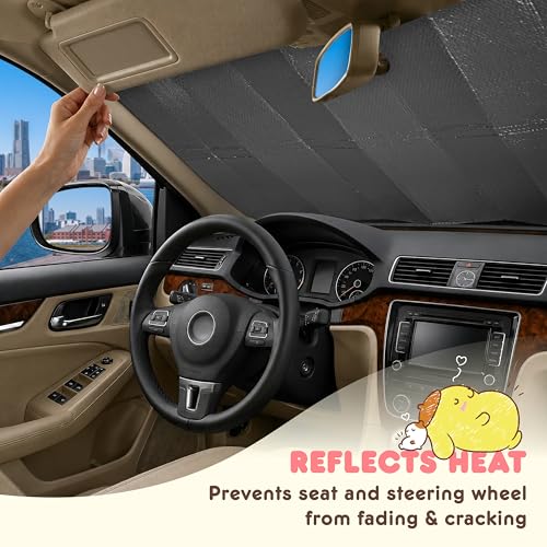 Hello Kitty & Friends Windshield Sun Shade for Car, Cute Trimmable Universal Fit Sunshade, Kuromi, Cinnamoroll, Pompompurin, My Melody, Accordion Design, Compact Vertical Fold, UV Blocker Heat Shield by Carbella - Used condition - Image 6