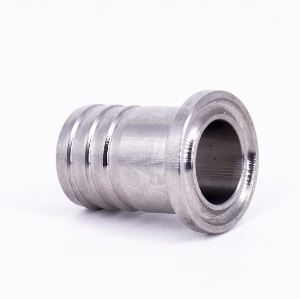 Ideal Vacuum | Tri-Clamp for 4" Sanitary Tubing, 304 Stainless Steel,  13MHHM-4-304 19mm 3/4" Hose x 0.5" Tri Clamp SUS 316L Stainless Steel T