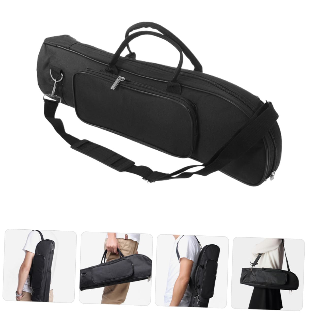 Bolsa Trompeta Oxford con Acolchado Resistente Compartimentos para Accesorios Correa Hombro y Asa para Jóvenes Músicos y Almacenamiento Seguro