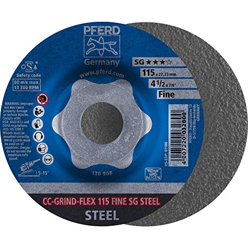 10 x PFERD CC-GRIND-Schleifscheibe CC-GRIND-FLEX 115 SG STEEL FINE| Art.: 64187115