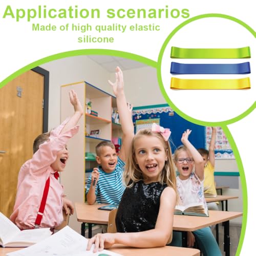 CPJJ 6 Stück Dehnbare Stuhlbänder Stuhlzappelbänder Flexible Sitzgurte für Federnde Stressbänder Sensorische Stuhlbänder Passend für Kinder mit konzentration Sensorischem ADHS und Autismus