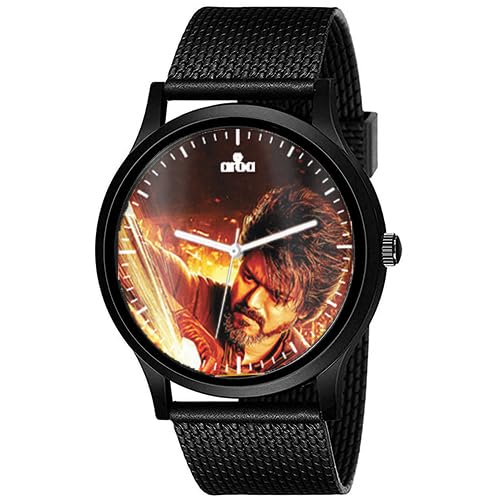 AROA Watch New Watch for Thalapathy Vijay Leo Sharpaning The Sward Model : 1049 Black Metal Type Analog Black Strap Watch Black Dial for Men Stylish Watch for Boys- (B0CKBNQMMM) Amazon Price History, Amazon Price Tracker