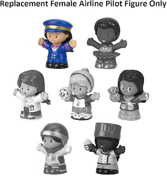 Little People Replacement Part for Fisher-Price Inspired by Barbie You Can Be Anything Playset HCF58 - Replacement Female Airline Pilot Figure
