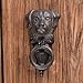BRASSTAR Cast Iron Antique Style Rustic Dog Head Door Knocker Idyllic Farmhouse Vintage Decoration Outdoor Home Door Garden Decoration TQGJPT764