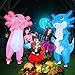 Couples Halloween Costumes for Adults Funny Inflatable Axolotl Costume for Adult Blow Up Costumes Blue and Pink Duo Costumes His and Hers Cosplay Party 2-Pack