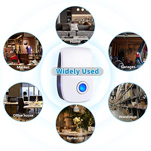 Xven Ultrasonic Pe St Repeller-8 Pack,For Living Room, Garage, Warehouse, Office, Hotel (White) #TOP4