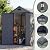 Patiowell 4x6 FT Plastic Outdoor Storage Shed with Floor, Resin Outside Shed with Lockable Door and Vents, Garden Sheds for Backyard, Patio, Lawn Mower, Dark Grey