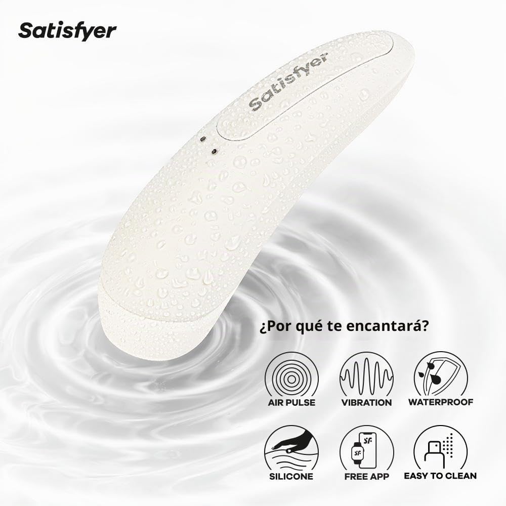 Satisfyer Curvy 1 Connect App | Vibrador Ondas de Presión | Juguetes Eróticos para Pareja sexuales | Succionador de Clítoris Femenino | Juguetes Sexuales con App