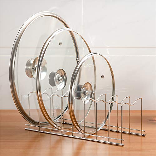 Blitzlabs Pan Pot Lid Holder Rack Organizer Lid And Pot Organizer Plate Holder For Kitchen Organizer For Plates, Cutting Boards, Bakeware, Cooling, Pots & Pans, Serving Trays, Stainless Steel #TOP5