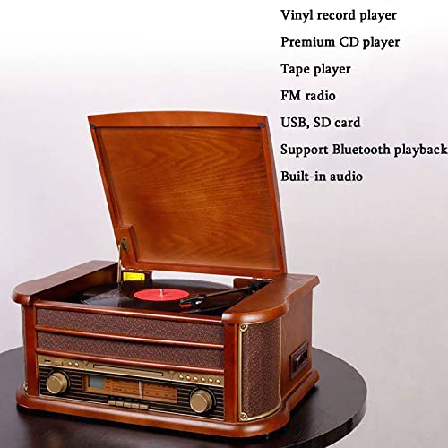Tourne-Disque Vintage, Platine Vinyle Nostalgique pour Disque Vinyle avec Bluetooth, avec Lecteur CD, Cassette, Radio AM… - Les Beatles, Paul McCartney, John Lennon, RIngo Starr, George Harrison Tourne-Disque Vintage, Platine Vinyle Nostalgique pour Disque Vinyle avec Bluetooth, avec Lecteur CD, Cassette, Radio AM… – Image 3