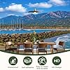 Modern Peel and Stick Wallpaper Removable Wall Murals 3D Santa Barbara Marina Shoreline Breakwater Recreational Self-Adhesive Vinyl Wall Stickers for Living Room Bedroom 96"x69" #2