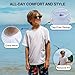 Kanu Surf Boys' Short Sleeve UPF 50+ Rashguard Swim Shirt, CB White, Small (8)