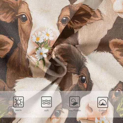 Wusikd Cute Calves Girls' Underwear Cotton Flowers Girls Briefs Soft Toddler Underwear 2T3