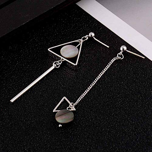 Asymmetric Earrings Geometric Triangle Long Bar Stick Chain Tassel Dangle Earrings For Women Pearl Shell Round Disc Fringe Drop Earrings Fashion Jewelry #TOP1