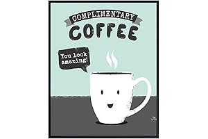 Coffee Signs for Kitchen, 8x10 Unframed Poster Print, Java Fan Gift