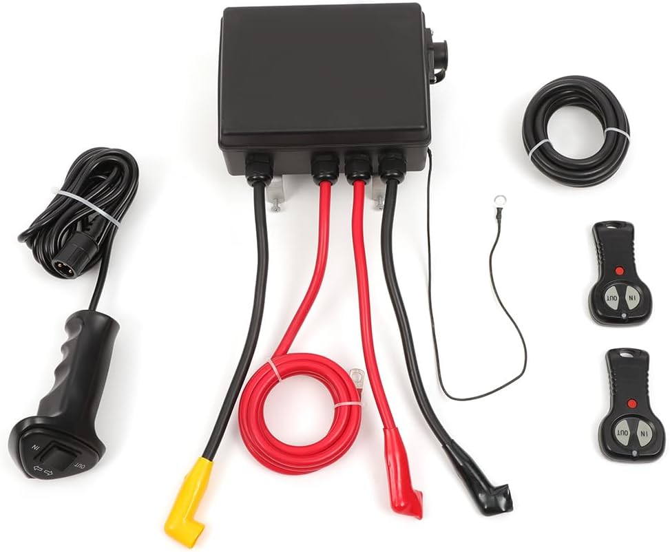 12V Electric Winch 13500lbs with steel rope for recovery