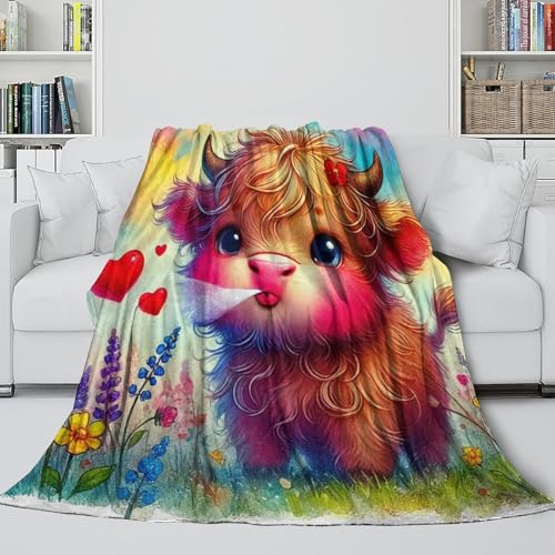 Couverture lit douce Highland Cattle pour soirées cocooning - 5