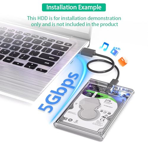 Caja externa para disco duro SATA 2.5" con USB C 3.1 miniatura 6
