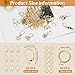 Qoroos 100pcs 18K Gold Plated Earring Hooks with 90 Jump Rings Leverback French Earring Hooks Hypoallergenic 304 Stainless Steel for Earrings Making