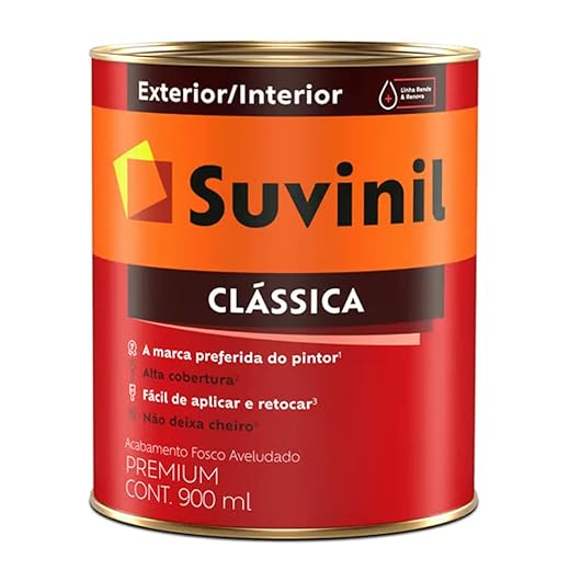 Tinta Suvinil para parede latex PVA classica 0,9L - Branco neve - 53362452