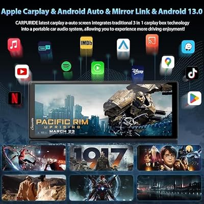 CARPURIDE Wireless CarPlay & Android Auto 4+64GB 8-Core, Online & Offline GPS Navigation 10.26 inch Car Play Screen, G00GLE Play, Mirror Link, Bluetooth, GPS-Antenne, Backup Cam