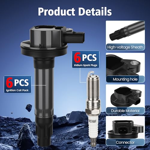 Image of UF553 Ignition Coil Pack & Iridium Spark Plugs for Ford F150 Edge Explorer