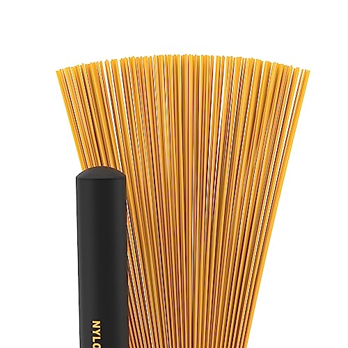 ProMark Lekka nylonowa szczotka 5B, żółta - szczotka jazzowa, szczotka druciana do werbla, nylonowa szczotka bębnowa