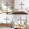 Crucifix Mural Catholique En Bois/résine - Représentation Du Christ Avec Blessures - Environ 20,5x11,5 Cm - Décoration Pieuse