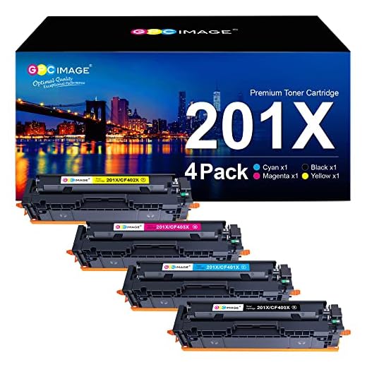 GPC IMAGE 201X Toner Kompatible für HP 201X 201A CF400X CF400A für HP M277dw Toner M277n M252dw M277 M274n M252n M252 M277c6 CF401X CF402X CF403X CF401A CF402A (Schwarz Cyan Gelb Magenta, 4er-Pack)