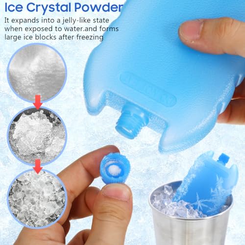 Image of Housoutil Reusable Ice Packs for Cooler, 8pcs Portable Ice Blocks for Portable Air Conditioner Evaporative Cooler, Medium Freezable Packs for Office Bedroom Living Room Lunchbox and Camping