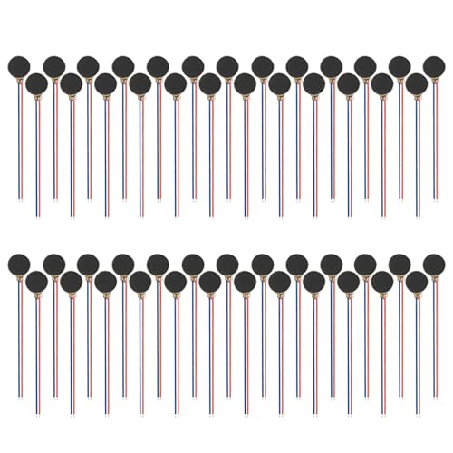 hrsyyl 50pcs Mini Vibration Motors 10x2.7mm Flat Coin Button-Type Vibrating Motor 12000rpm Self Adhesive Vibration Motor DC 3V for DIY Mobile Cell Phone Pager Tablet